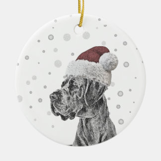 Retrato de perro y adorno de impresión de pata