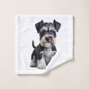 Retrato de picapia Schnauzer en miniatura de alta 