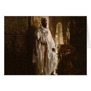 Retrato de pintura de arte árabe jefe africano