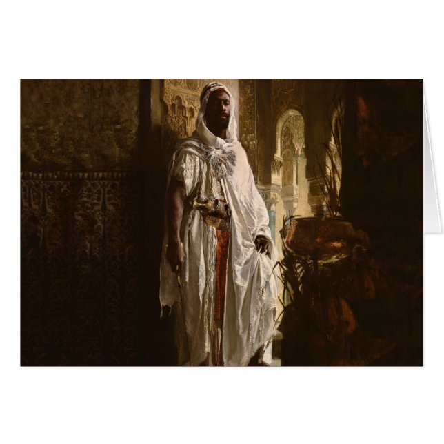 Retrato de pintura de arte árabe jefe africano (Anverso (Horizontal))