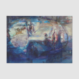 Retrato de pintura de color de papel de tejido mas