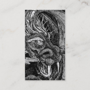 Retrato de plantilla de tarjeta de visita Dragon