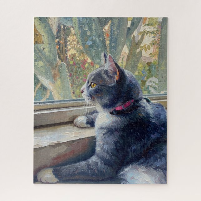 Retrato de rompecabezas de gato (Vertical)