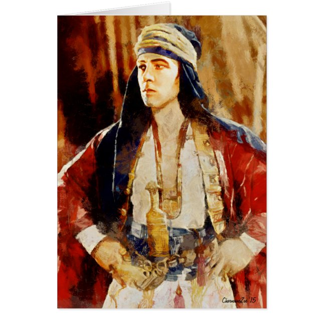 Retrato de Rudolph Valentino como el jeque (Frente)