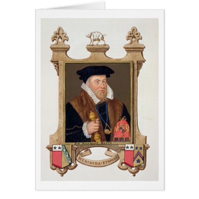 Retrato de sir Nicholas Bacon (1509-79) de 'Mem (Frente)