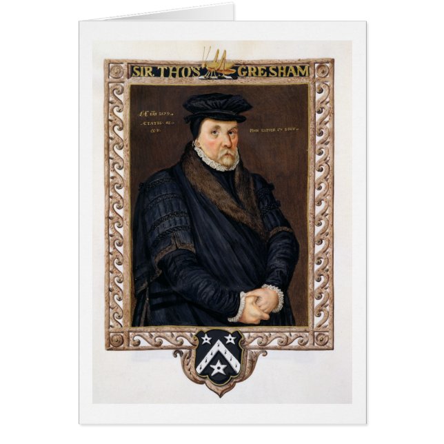 Retrato de sir Thomas Gresham (c.1519-79) de 'M (Frente)