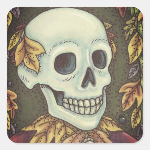 RETRATO DE SKELETON, HOJA DE PEGATINAS DE SKULL HA