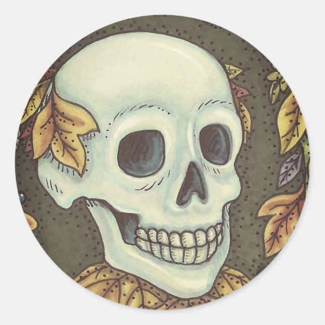 RETRATO DE SKELETON, HOJA DE PEGATINAS DE SKULL HA (Anverso)