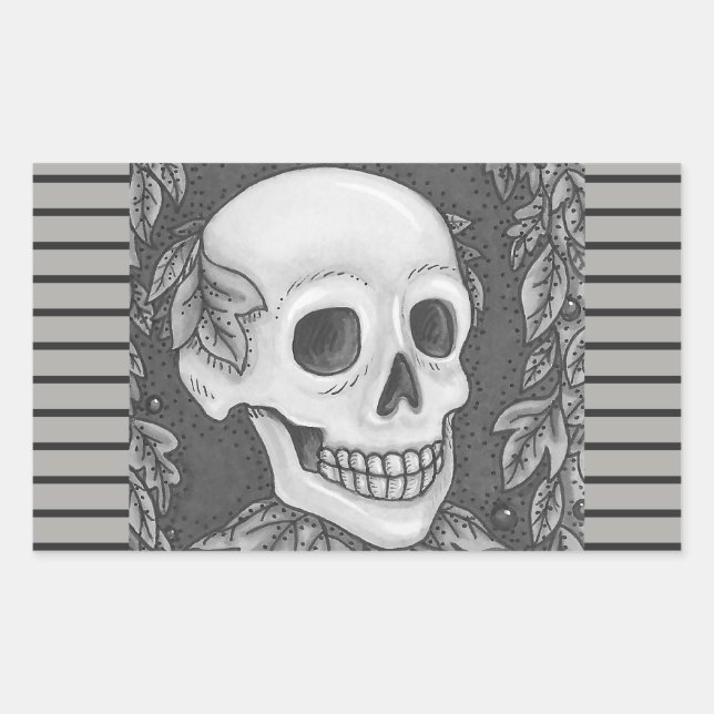RETRATO DE SKELETON, HOJA DE PEGATINAS DE SKULL HA (Anverso)