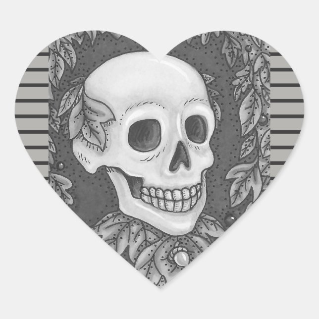 RETRATO DE SKELETON, HOJA DE PEGATINAS DE SKULL HA (Anverso)