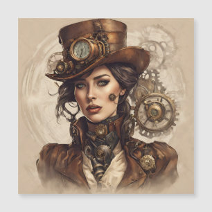 Retrato de Steampunk de una mujer en Victoria