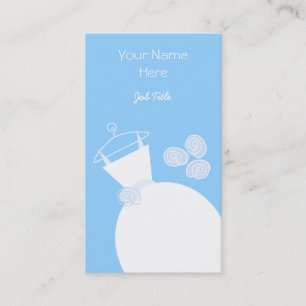 Retrato de tarjeta de visita azul Boda