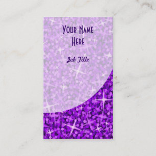 Retrato de tarjeta de visita de Glitz Purple Curve