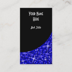Retrato de tarjeta de visita Glitz Dark Blue Black