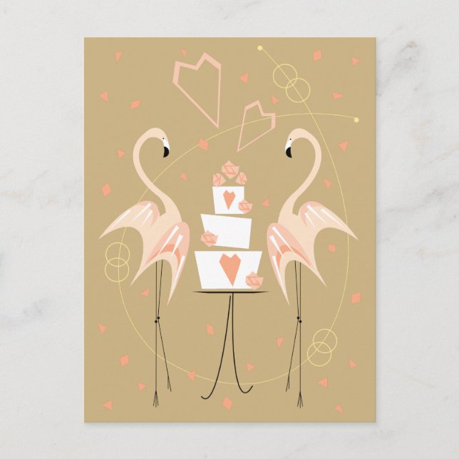 Retrato de tarjeta postal de boda de flamenco (Anverso)