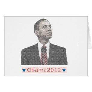 Retrato de texto de Barack Obama 2012