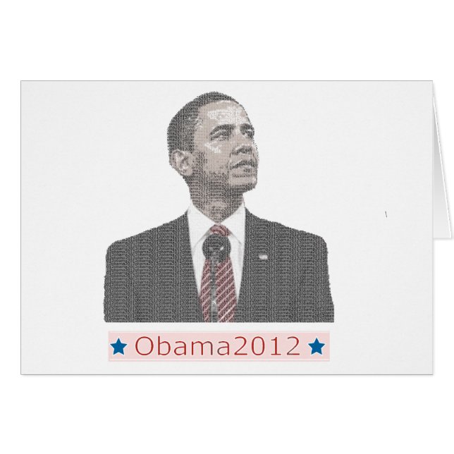 Retrato de texto de Barack Obama 2012 (Anverso (Horizontal))