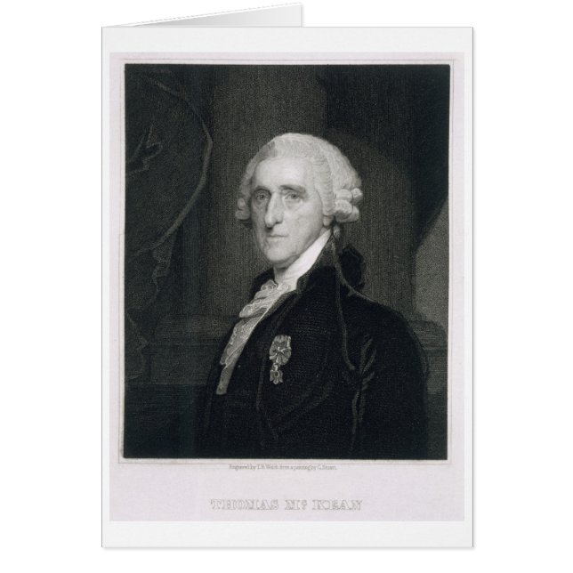 Retrato de Thomas McKean, grabado por Thomas B. W (Frente)