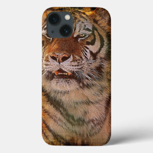 Retrato de tigre Amur Funda de vida salvaje de gat
