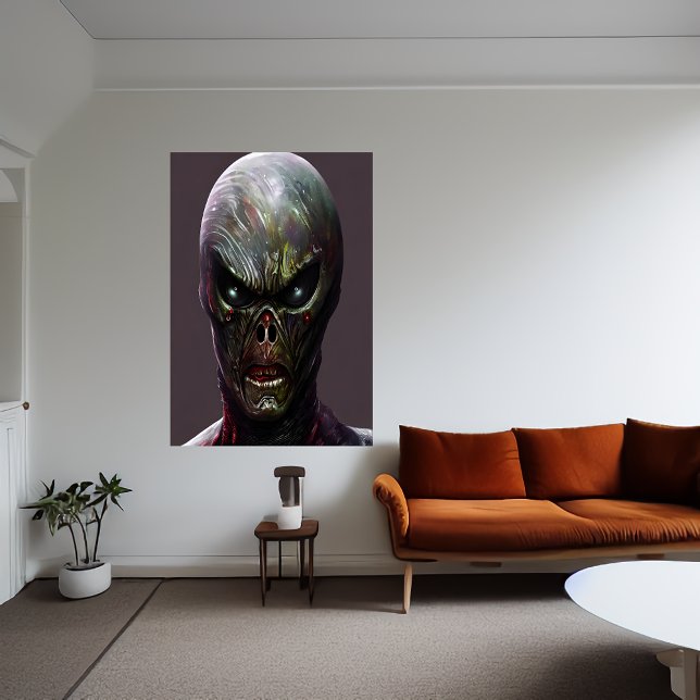 Retrato de un alien aterrador | Poster de arte de  (Subido por el creador)