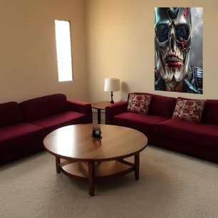 Retrato de un cráneo muerto   Poster de arte de IA