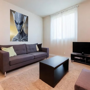 Retrato de un extraterrestre gris   Poster de arte