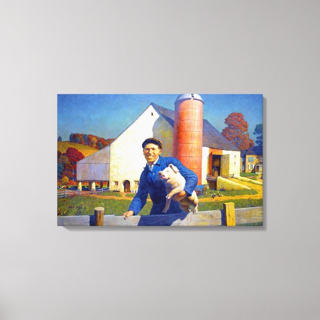 Retrato de un granjero NC Wyeth 1943 Arte American (Anverso)