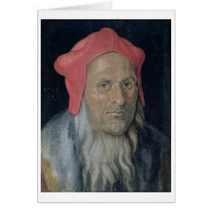 Retrato de un hombre barbudo en Red Hat, 1520