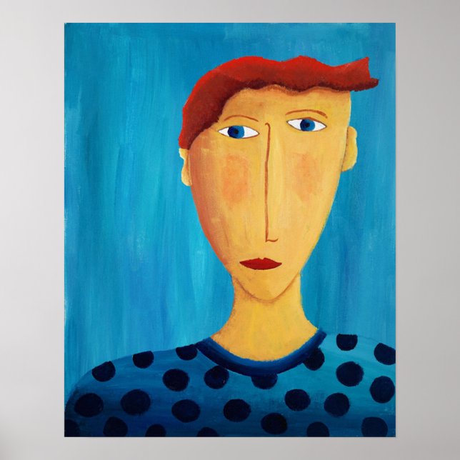 Retrato De Un Hombre Pintando Arte Moderno (Frente)