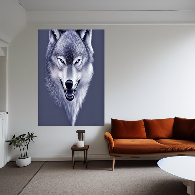 Retrato de un lobo | Poster de arte de IA (Subido por el creador)