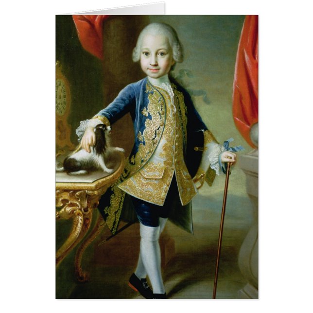 Retrato de un muchacho con el perro de aguas del (Frente)