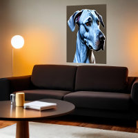 Retrato de un perro lindo | Poster de arte de IA