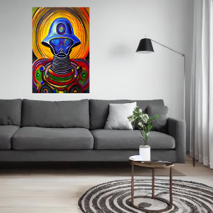 Retrato de un robot alienígena   Arte IA