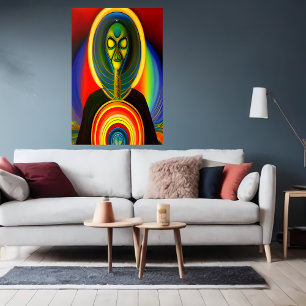 Retrato de un robot extranjero Arte IA