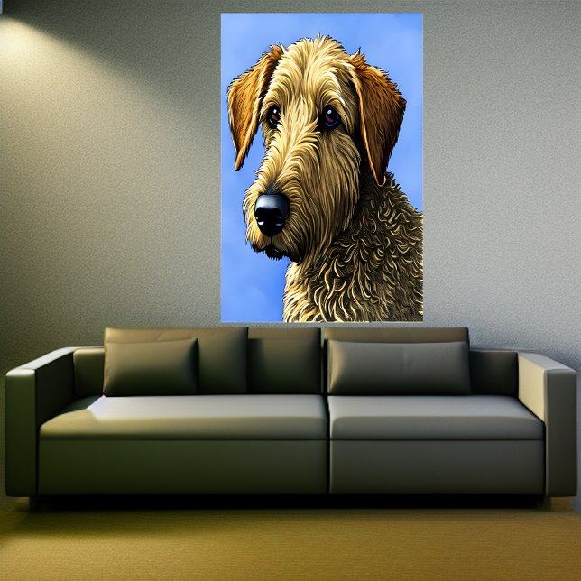 Retrato de un Terrier Airedale | Poster de arte de (Subido por el creador)