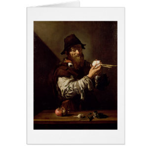 Retrato de un viejo hombre con una cebolla (aceite