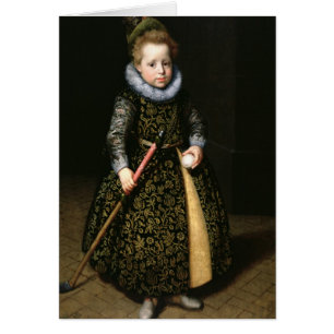 Retrato de un viejo muchacho de cuatro años con e