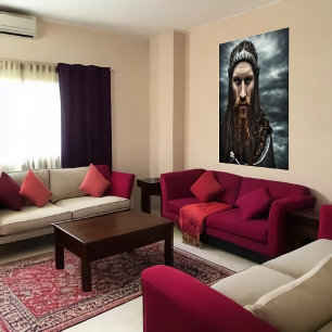 Retrato de un vigilismo con barba   Poster de arte