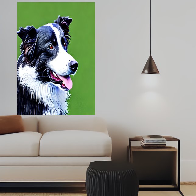 Retrato de una adorable collie fronteriza | Arte I (Subido por el creador)