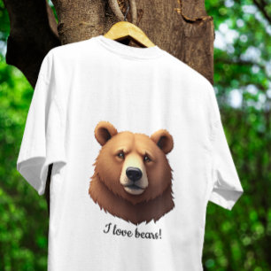 Retrato de una camiseta de oso marrón