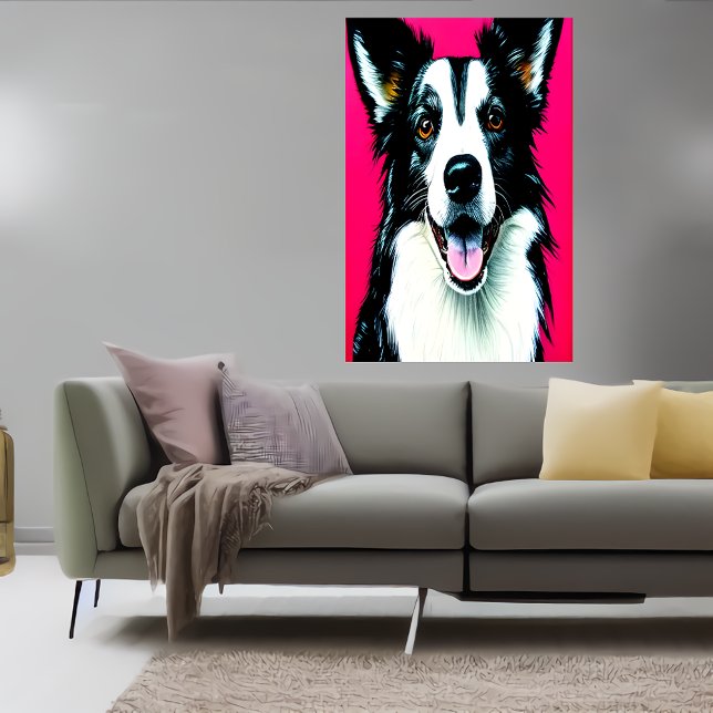 Retrato de una collie fronteriza | Poster de arte  (Subido por el creador)