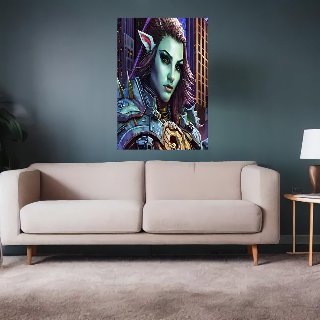 Retrato de una extranjera azul | Poster de arte de (Subido por el creador)