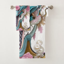 Retrato de una hermosa cabeza de dragón rosa capri