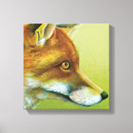 Retrato de una huella de lienzo de zorro