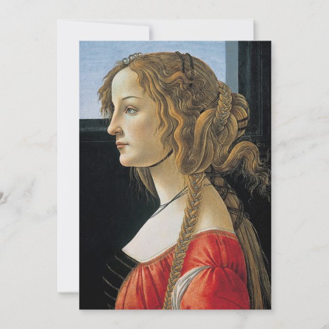 Retrato de una joven por Botticelli (Anverso)