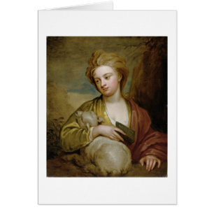 Retrato de una mujer como St. Inés,