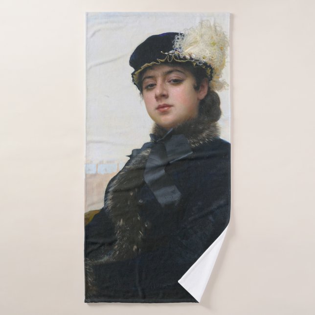 Retrato de una mujer desconocida, Ivan Kramskoi (Toalla de baño)