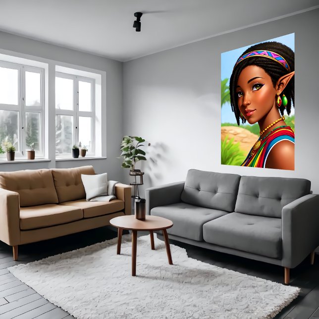 Retrato de una mujer elfo híbrida humana | Arte IA (Subido por el creador)