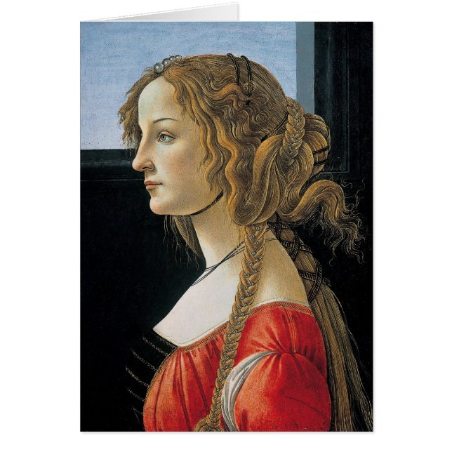 Retrato de una mujer joven por Botticelli (Frente)