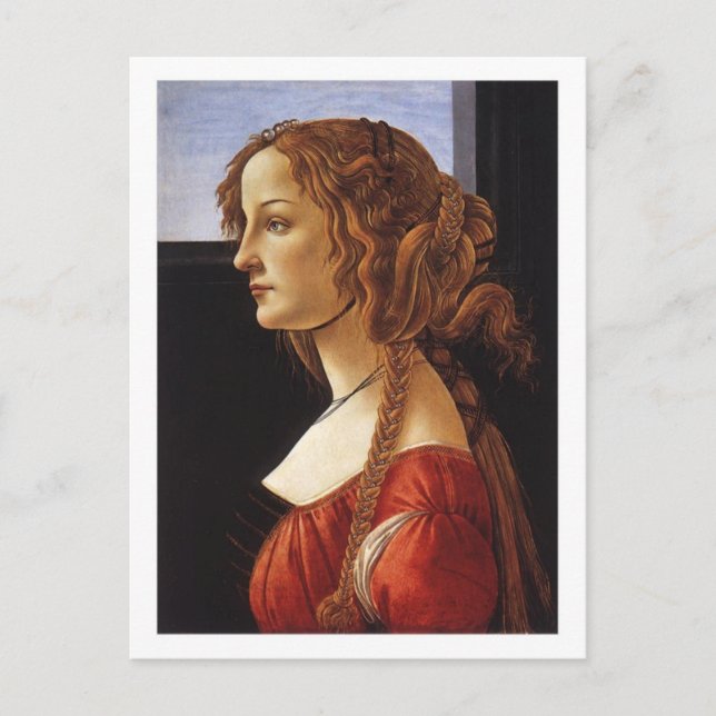 Retrato de una postal de una joven mujer (Anverso)